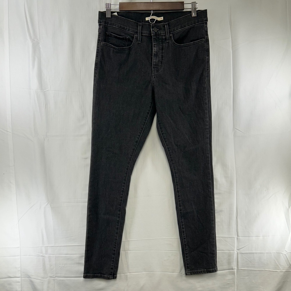 Levi's 311 Shaping Skinny Jeans‎ Women 30 Black Faded Stretch Denim
